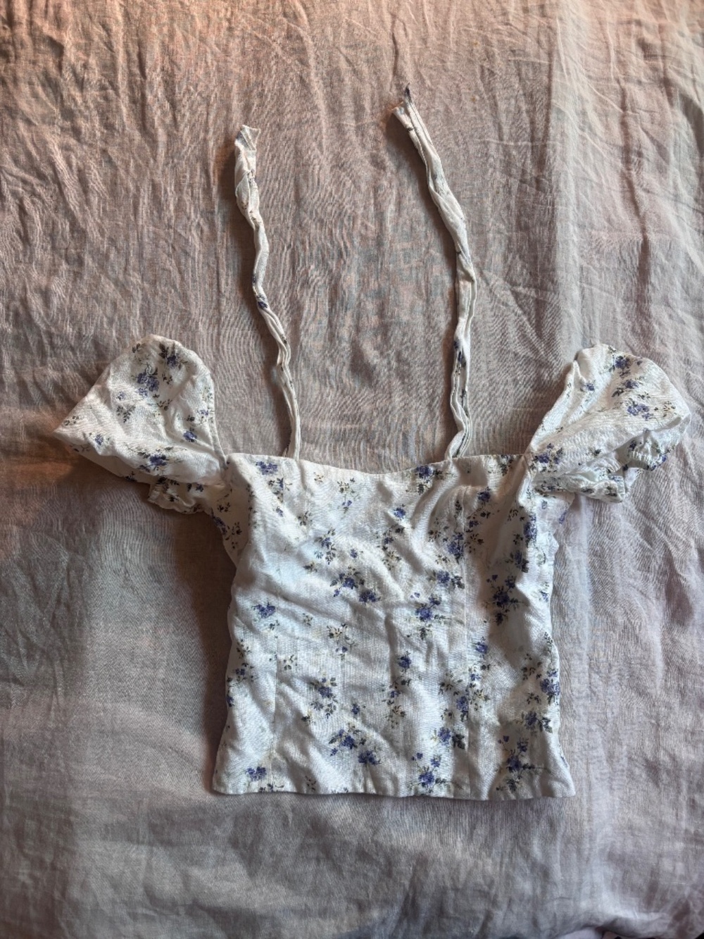 Reformation 100% Linen Floral Top